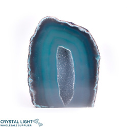 Teal Agate Cut Base Geode