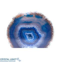 Agate Geodes: Blue Agate Cut Base Geode