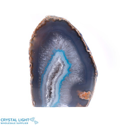 Teal Agate Cut Base Geode