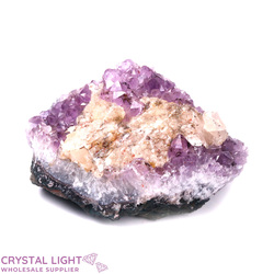 Single Druse Pieces: Amethyst Druse with Calcite