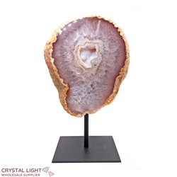 Agate Geode on Stand