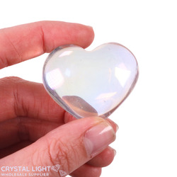 Hearts: Rainbow Aura Quartz Heart (Single)