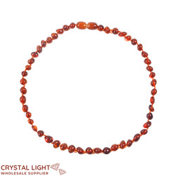Amber "Teething" Necklaces: Amber Teething Necklace - Round Cognac