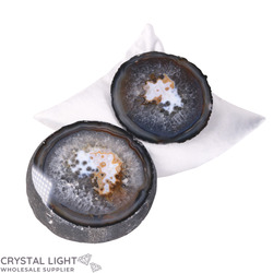 Crystal Pots: Agate Geode Pot with Lid