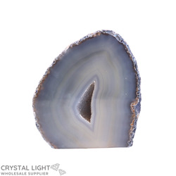 Agate Geodes: Grey Agate Cut Base Geode