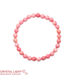 6mm Round Bead Bracelets: Rhodonite Bracelet 6mm