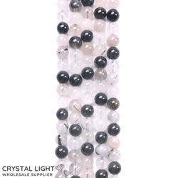 6mm Bead: Tourmalated Quartz Beads 6mm