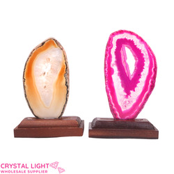 Display Pieces on Stand: Agate Slice on Stand Lot