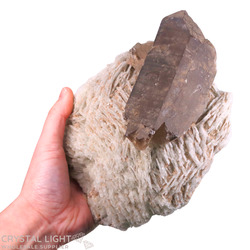 Cleavelandite & Smokey Quartz Cluster