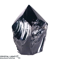 Cut Base Points: Black Obsidian Cut Base Point
