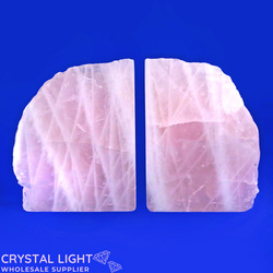 Bookends: Rose Quartz Bookends