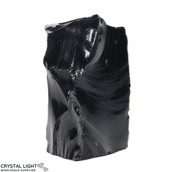 Rough Cut Bases: Black Obsidian Rough Cut Base
