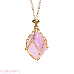 Kunzite Basket Necklace