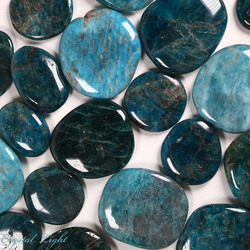 Flatstones by Quantity: Blue Apatite Flatstone