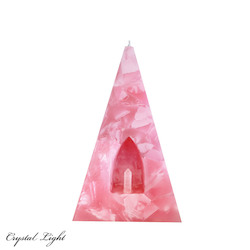 Rose Quartz Pyramid Candle Large
