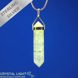 Terminated Pendant: Prehnite DT Pendant