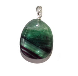 Tumble Pendant: Rainbow Fluorite Tumble Pendant