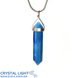 Blue Quartz DT Pendant Sterling Silver