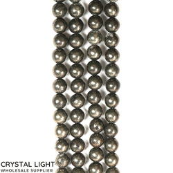 8mm Bead: Pyrite 8mm Round Beads