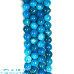 8mm Bead: Blue Apatite Beads 8mm