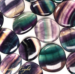 Flatstones by Quantity: Rainbow Fluorite Flatstone