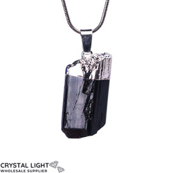 Black Tourmaline Pendant with Bail