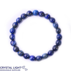 8mm Round Bead Bracelets: Lapis Lazuli Bracelet 8mm