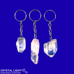 Clear Quartz Point Keychain