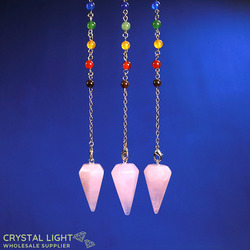 Rose Quartz Chakra Pendulum