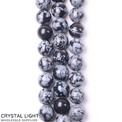 Snowflake Obsidian Beads 10mm
