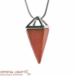 Goldstone Pyramid Pendant