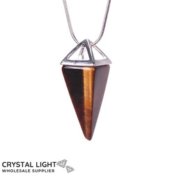 Tigers Eye Pyramid Pendant