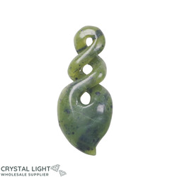 BC Jade Pendants: Nephrite Jade Twist Pendant