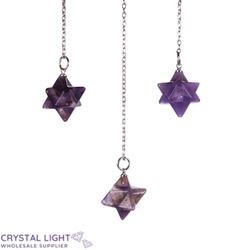 Chevron Amethyst Merkaba Pendulum