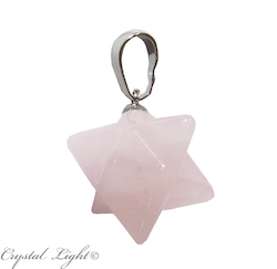 Merkaba Pendants: Rose Quartz Merkaba Pendant