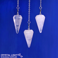 Clear Quartz Pendulum with Bead