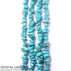 Chip Beads: Light Blue Howlite Chip Beads