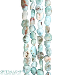 Tumble Beads: Larimar Tumble Bead