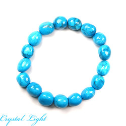 Tumble Bead Bracelets: Blue Howlite Tumble Bracelet