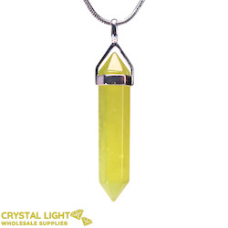 Lemon Serpentine DT Pendant Sterling Silver