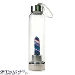 Crystal Drink Bottles: Fluorite Point Crystal Bottle