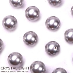 Swarovski Pearls: Swarovski Pearl Beads - Light Gray /12mm