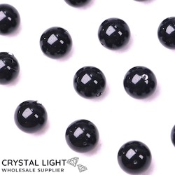 Swarovski Pearls: Swarovski Pearl Beads - Mystic Black /8mm