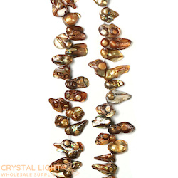 Brass Keshi Pearl Beads