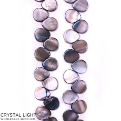 Shell and Pearl Beads: Iridescent Shell Teardrop Beads