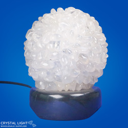Sphere Lamps: Clear Quartz Tumble Lamp (LAST ONE)