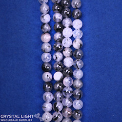 Tourmalated Quartz Beads 8mm