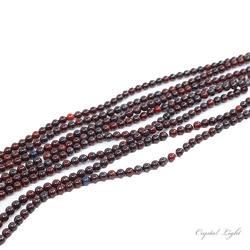 6mm Bead: Dark Poppy Jasper 6mm Beads