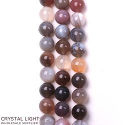 10mm Bead: Botswana Agate Beads 10mm