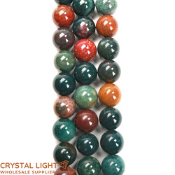10mm Bead: Bloodstone Beads 10mm